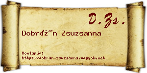 Dobrán Zsuzsanna névjegykártya